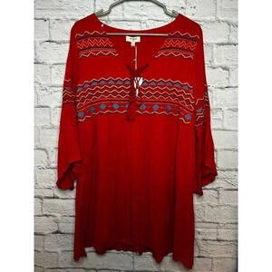 NWT Umgee red boho dress, size M.